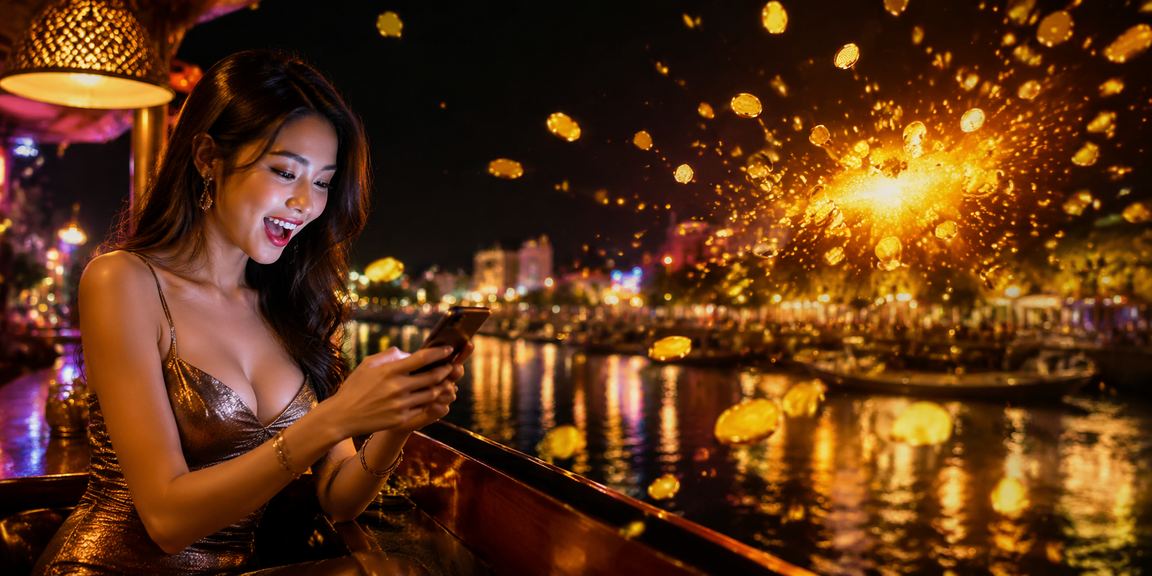 Chợ đêm Hà Nội với cảnh người dùng sử dụng điện thoại truy cập nền tảng cược trực tuyến
